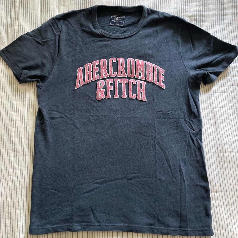 Abercrombie & Fitch blue and Pink Long Sleeve Tee